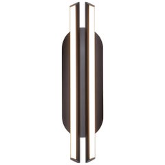 Chime Capsule Sconce, Black Vertical Geometric Modern Led Sconce Light Fixture