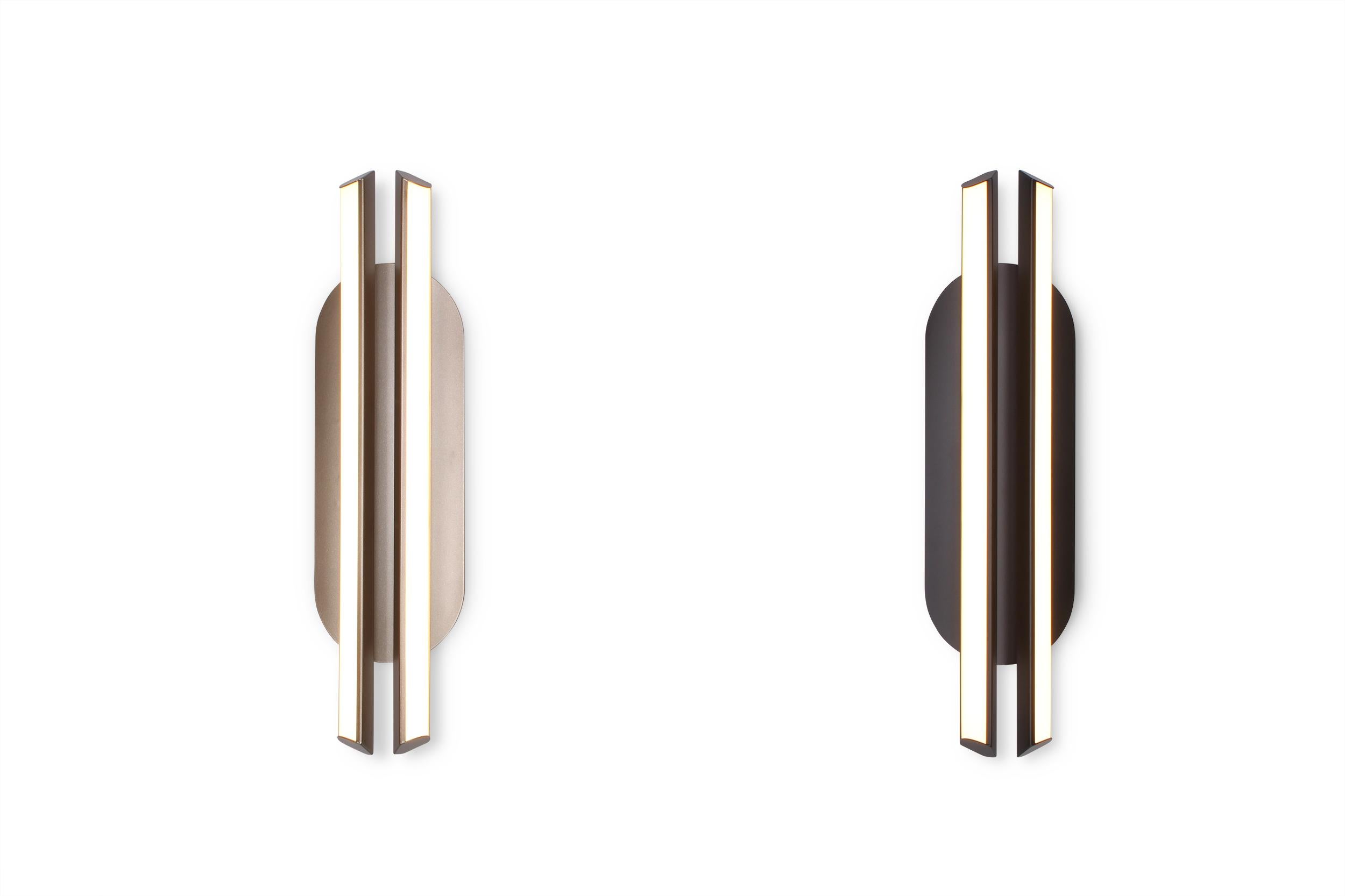 Américain Chime Capsule Sconce, Vertical Geometric Modern Led Sconce Light Fixture en vente