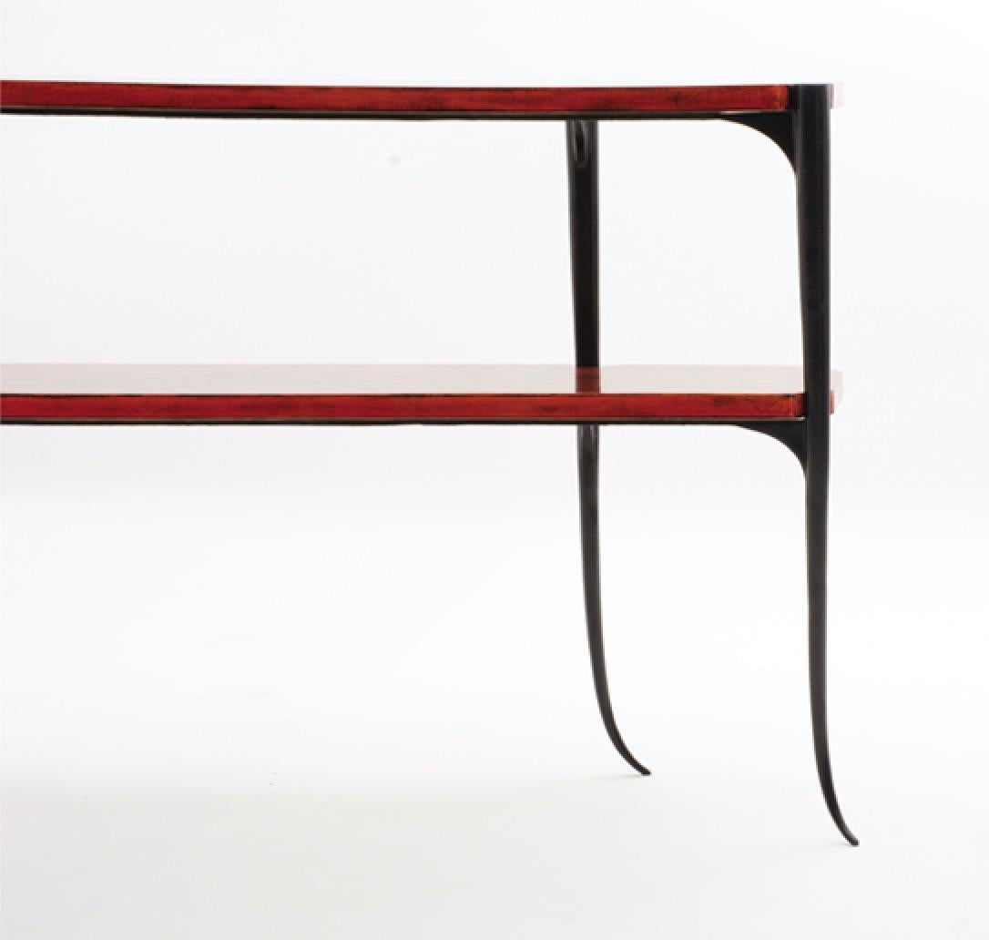 Contemporary Chime Console Table in Bronze and Lacquer by Elan Atelier For Sale