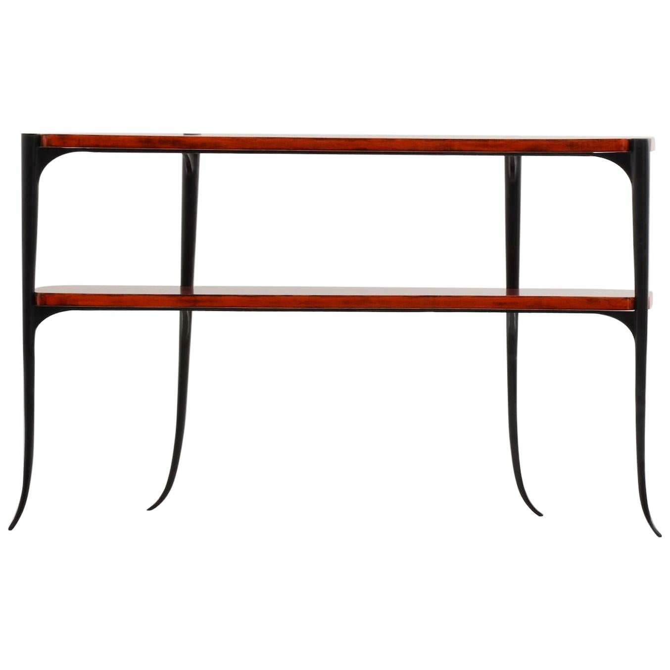 Chime Console Table in Bronze and Lacquer by Elan Atelier