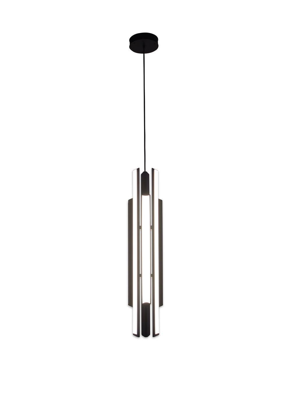 CHIME PENDANT 35 is a stunning piece that combines several of our Chime light bars which are inspired by the harmonious sound of resonating bells. Multiple pendants can be used over a bar or kitchen island. Also available in the smaller size, CHIME