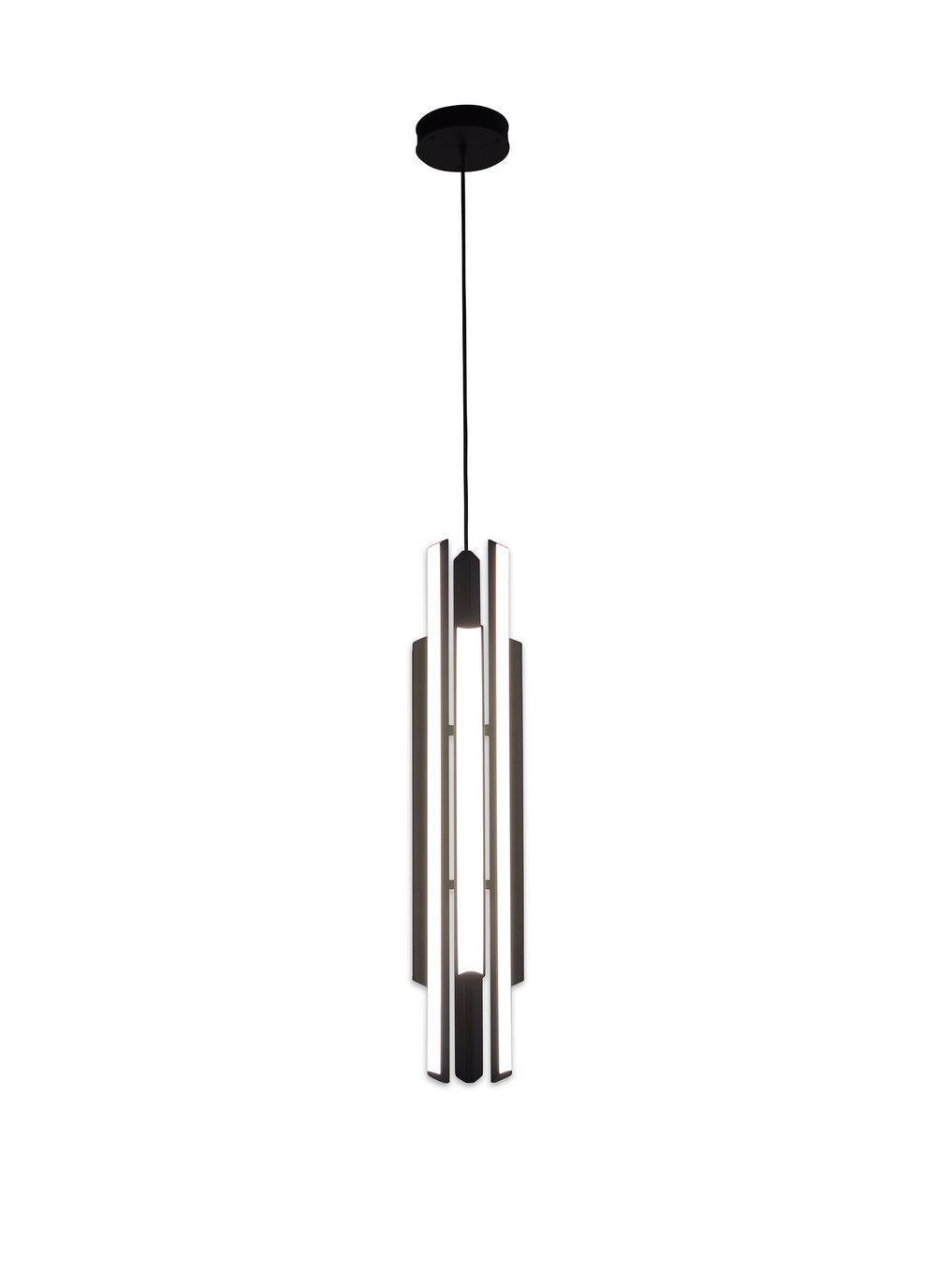 Chime pendant 35 is a stunning piece that combines several of our CHIME light bars which are inspired by the harmonious sound of resonating bells. Multiple pendants can be used over a bar or kitchen island. Also available in the smaller size, CHIME