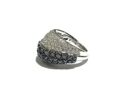Chimento 18 Karat Gold Black and White Diamond Ring with 3.76 Carat Diamond