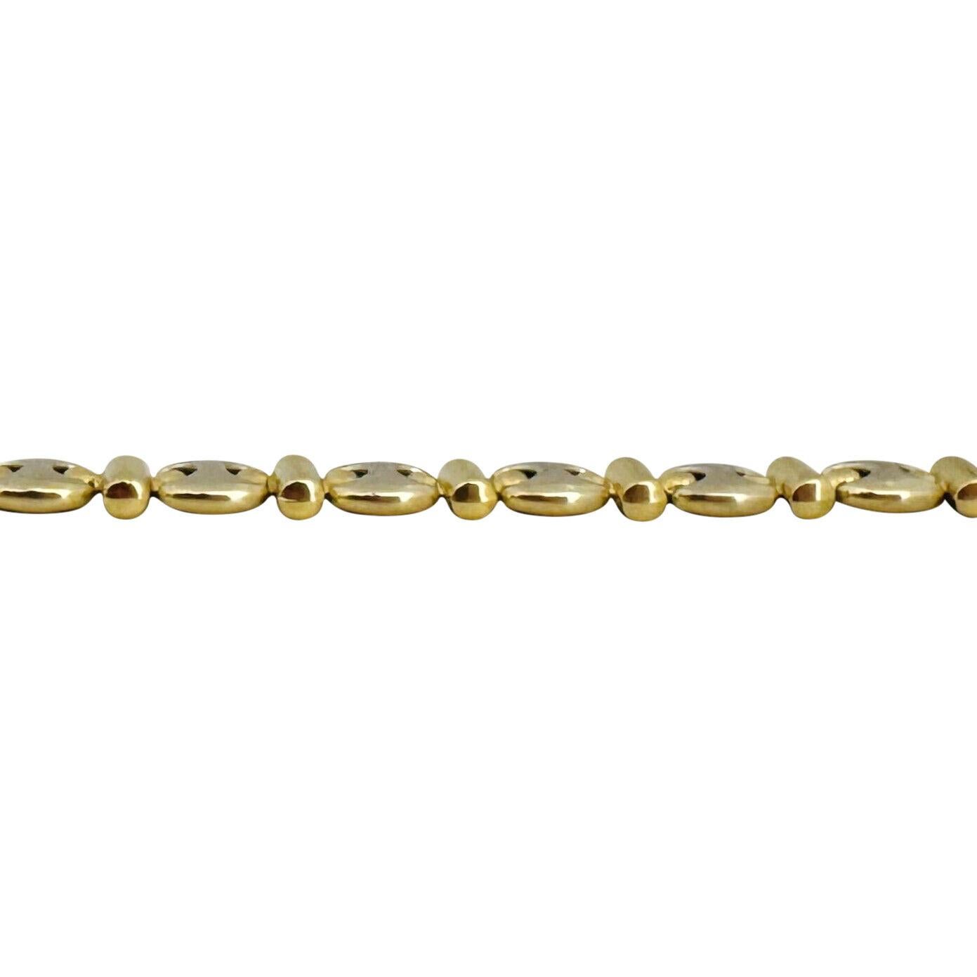 Chimento, bracelet à maillons fantaisie en or jaune et blanc 18 carats, Italie  Bon état à Guilford, CT