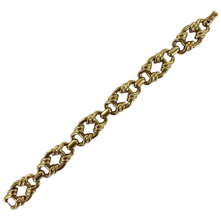 Chimento 18 Karat Yellow Gold Italian Link Vintage Bracelet at 1stDibs