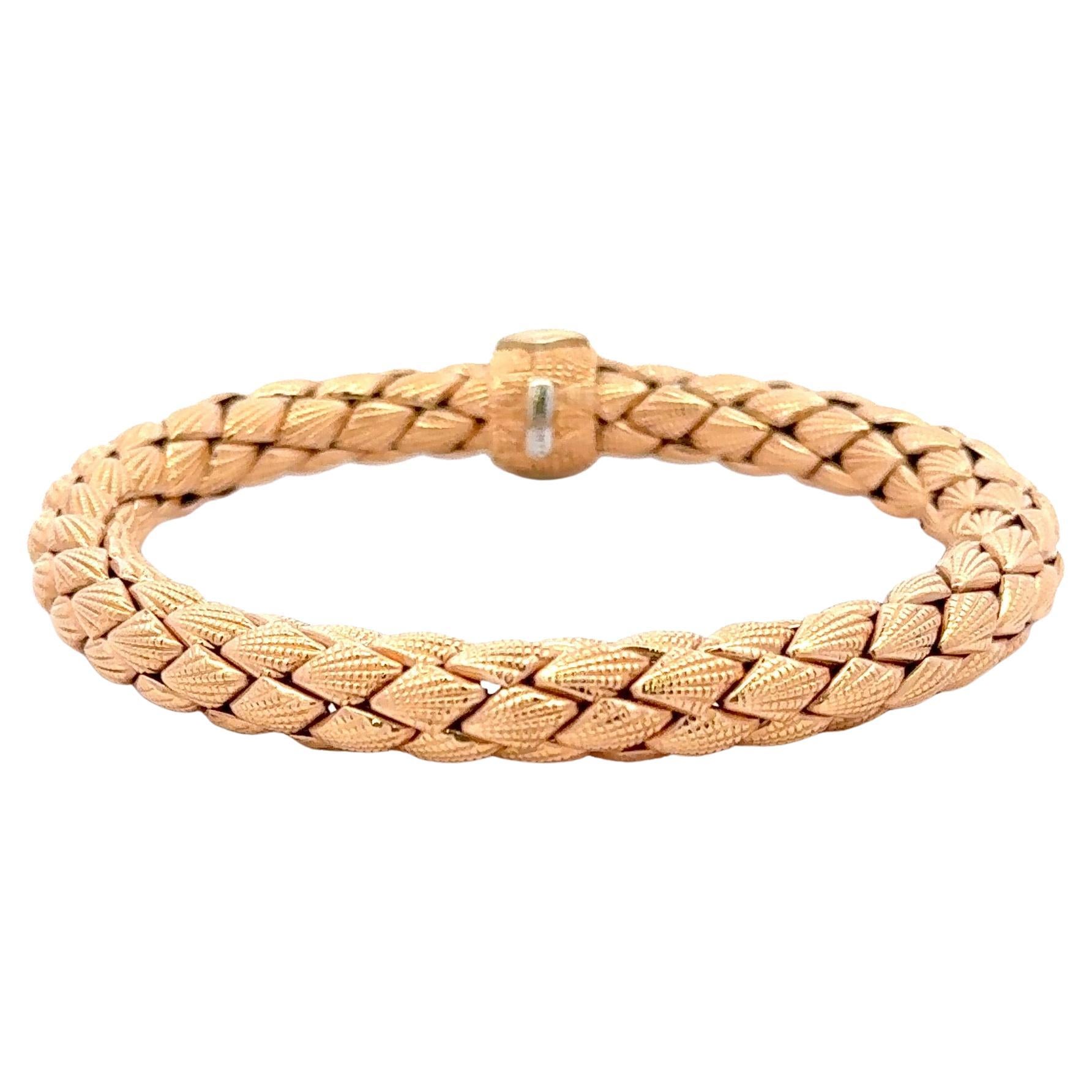 Contemporain Chimento Bracelet jonc à motif serpent en or jaune 18 carats 32,4 grammes 8 mm 8 pouces en vente