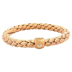 Chimento Bracelet jonc à motif serpent en or jaune 18 carats 32,4 grammes 8 mm 8 pouces