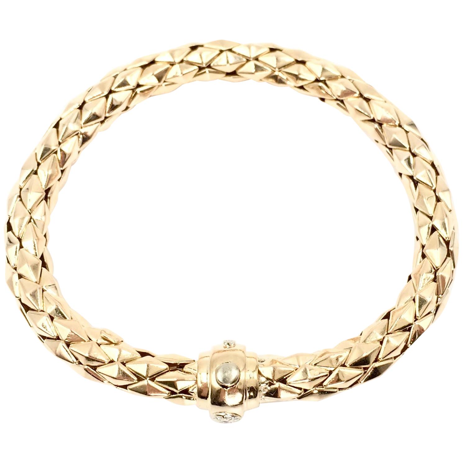 Chimento 18 Karat Rose Gold Stretch Spring Bracelet