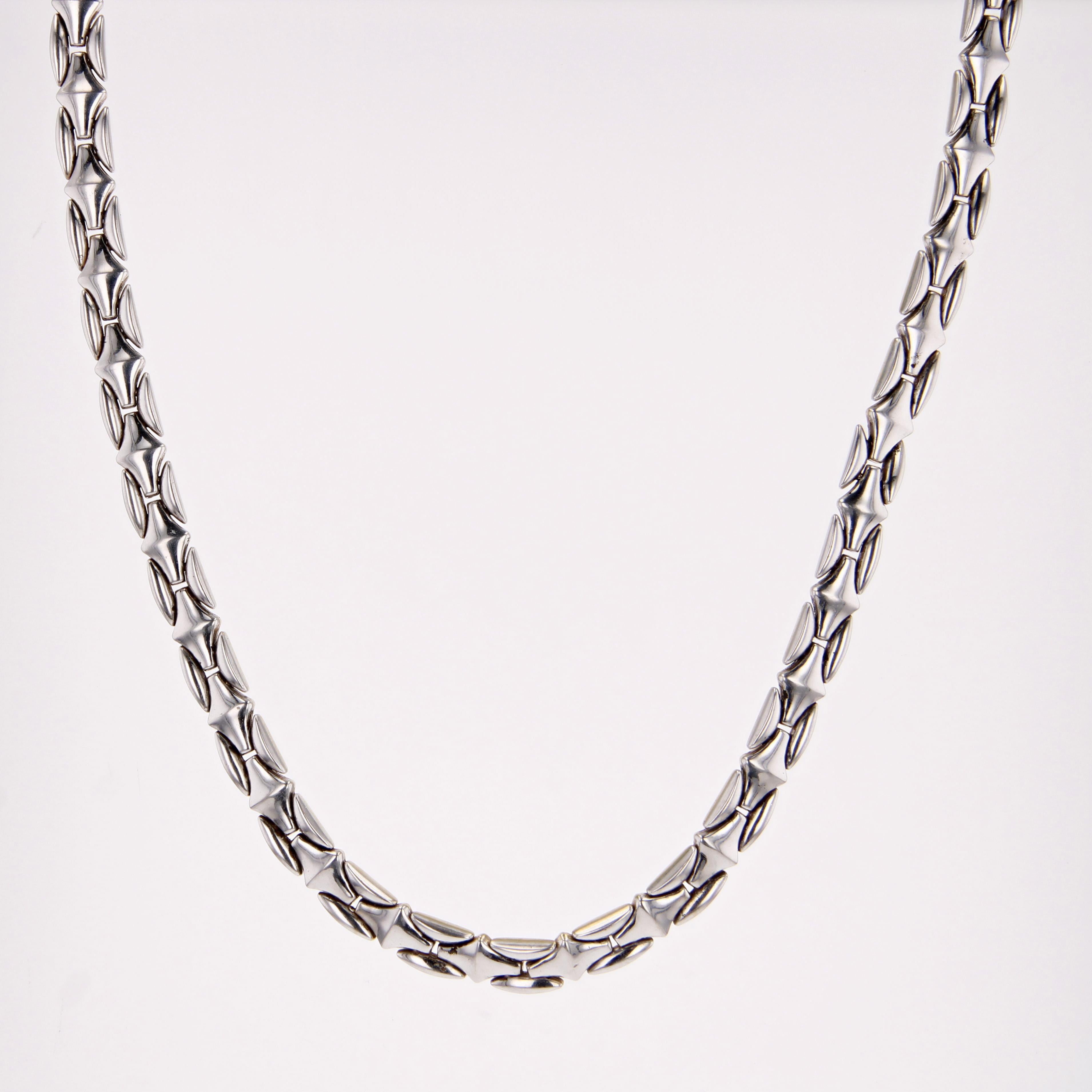 Chimento 18 Karat Yellow White Gold Link Necklace For Sale 10