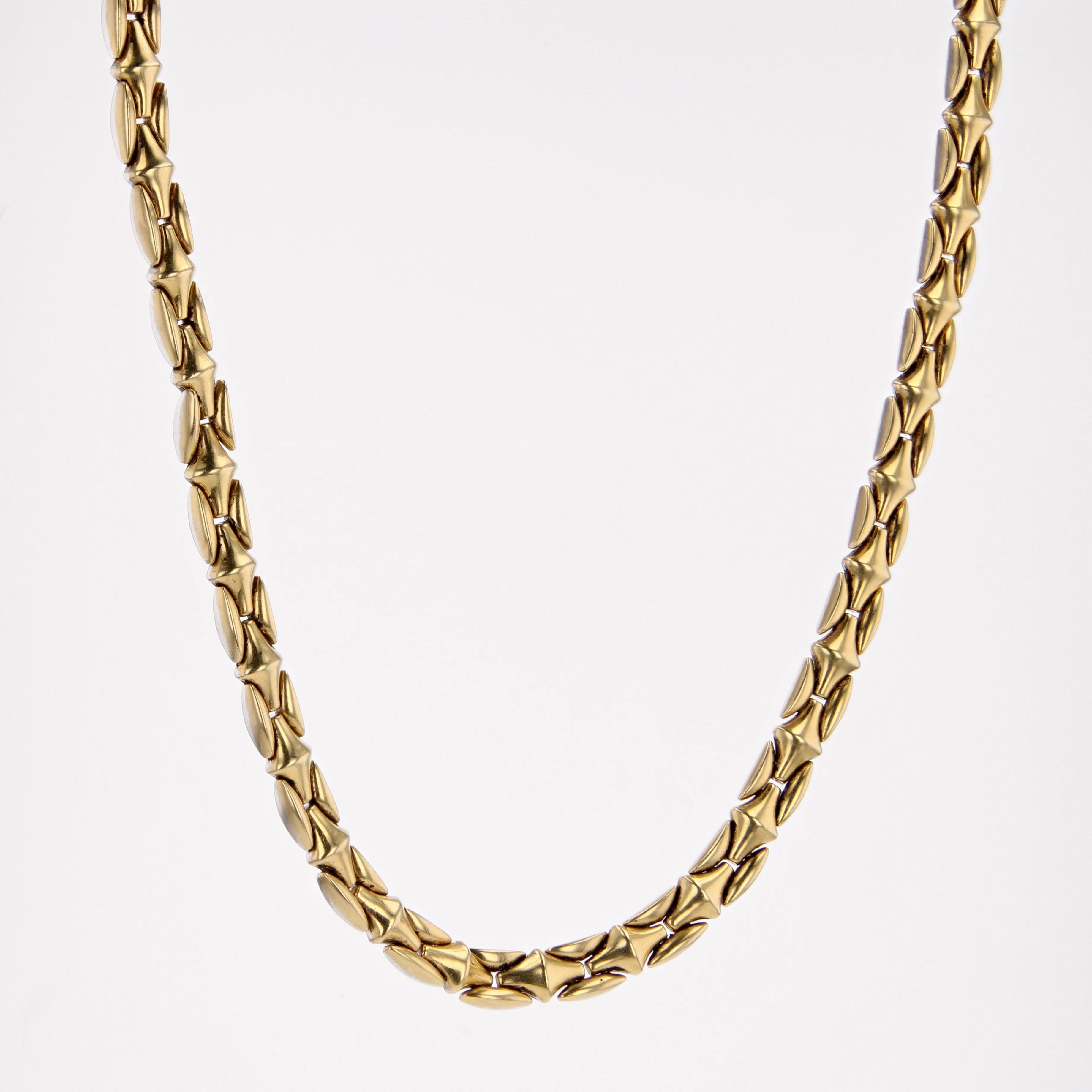 Chimento 18 Karat Yellow White Gold Link Necklace For Sale 1