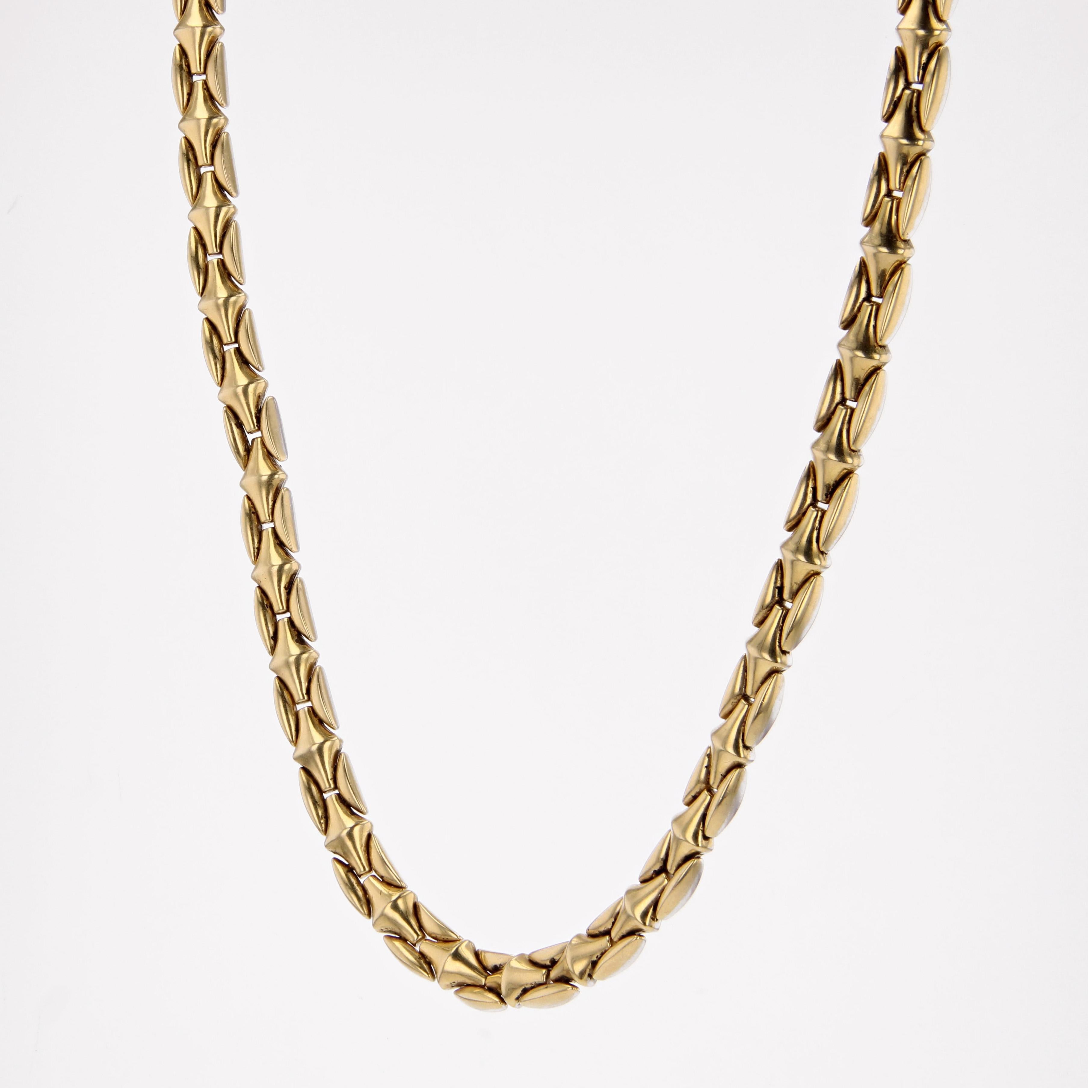 Chimento 18 Karat Yellow White Gold Link Necklace For Sale 2
