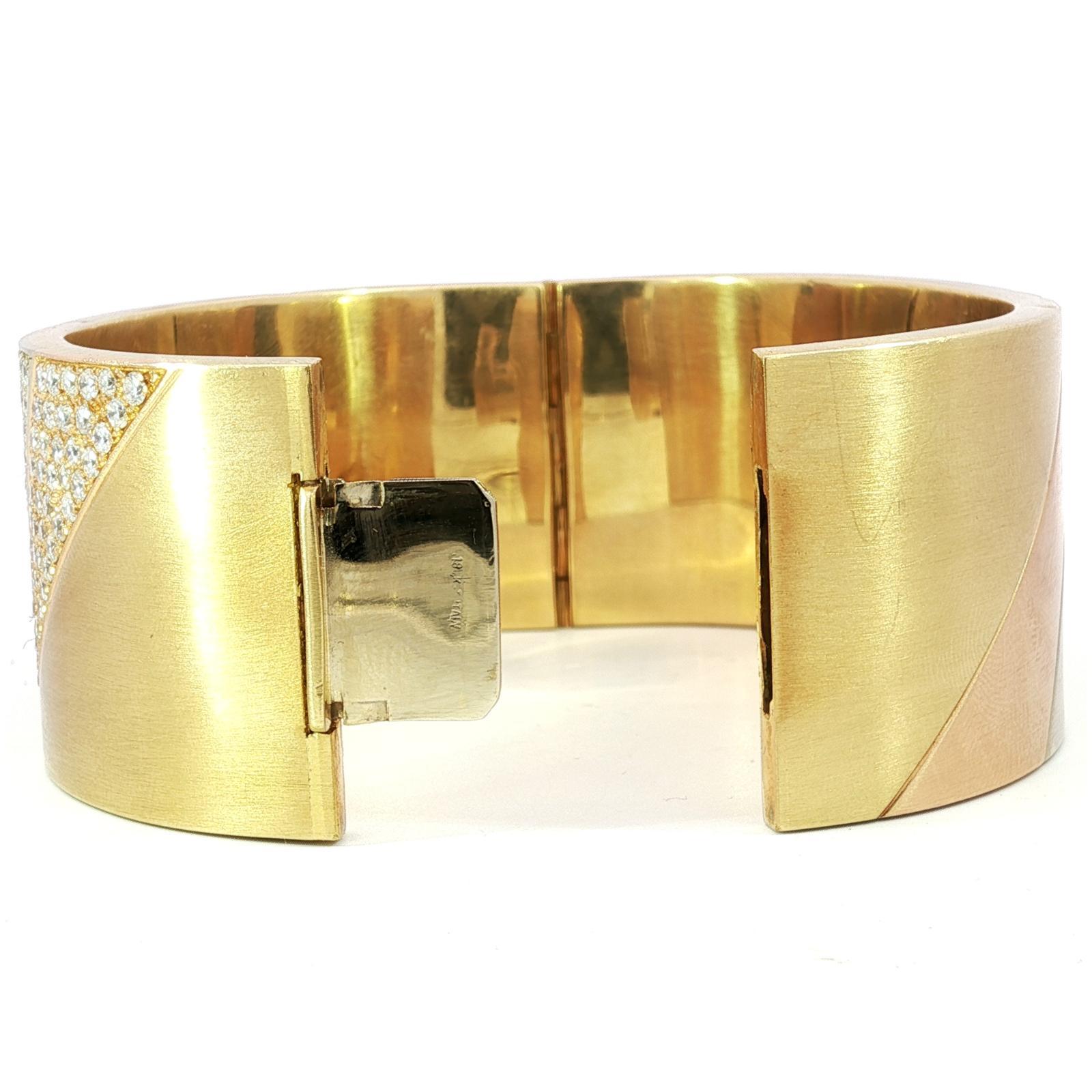 Chimento Bracciale alba con diamanti 18 carati in oro giallo massiccio ~11.56ctw in vendita 5