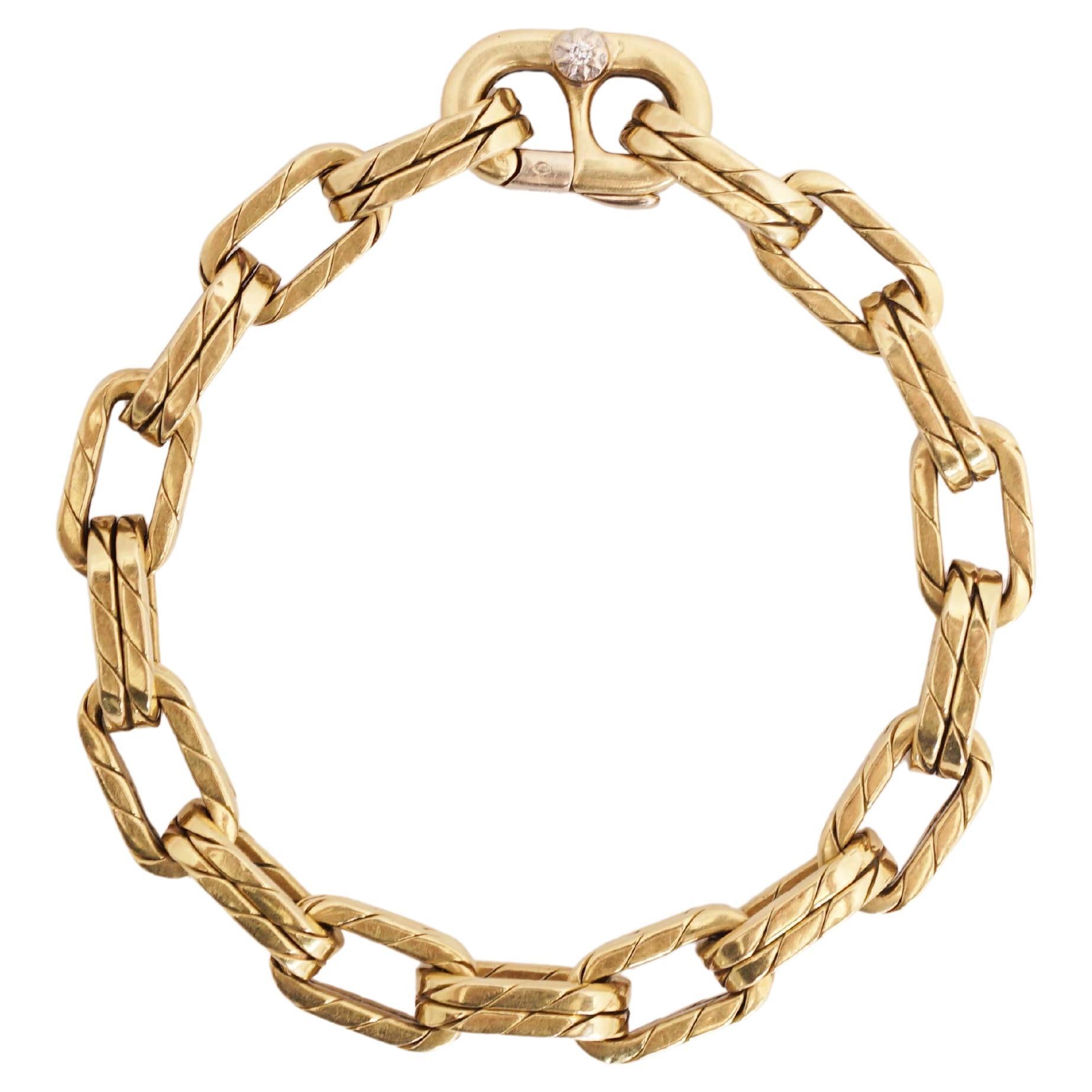 Chimento 18 Karat Yellow Gold and .69 Carat Diamond Cuff Bracelet at ...
