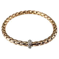 Chimento 18K Rose and White Gold Diamond Stretch Spring Bracelet #25059