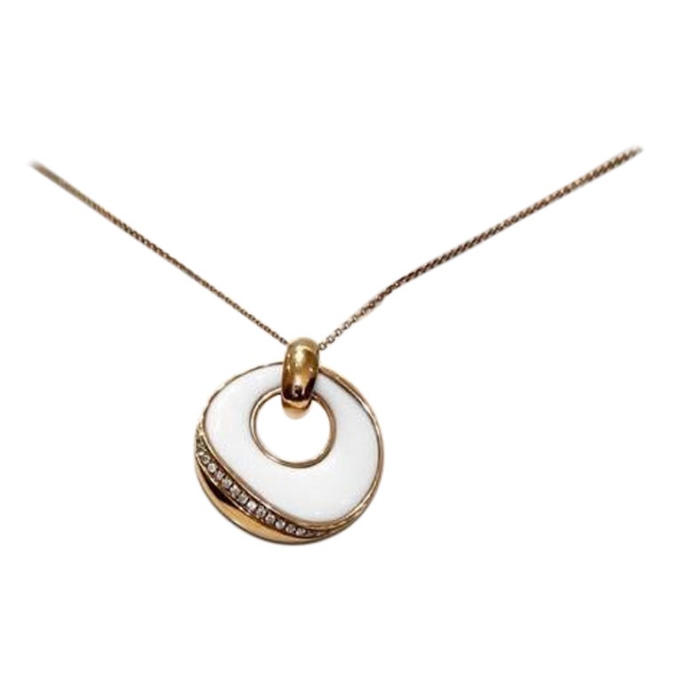 Chimento 18 Karat Roségold Diamant-Halskette im Angebot