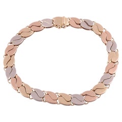 Retro Chimento 18k Tri Color Gold Bracelet