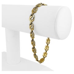 Chimento 18k Yellow and White Gold 16.5g Fancy Link Bracelet Italy 8"