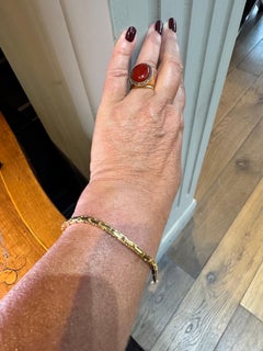Pulsera CHIMENTO de oro amarillo de 18 quilates con eslabones tipo «ladrillo» – 9,80 gramos – 18 cm