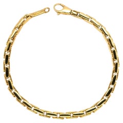 Pulsera CHIMENTO de oro amarillo de 18 quilates con eslabones tipo «ladrillo» – 9,80 gramos – 18 cm