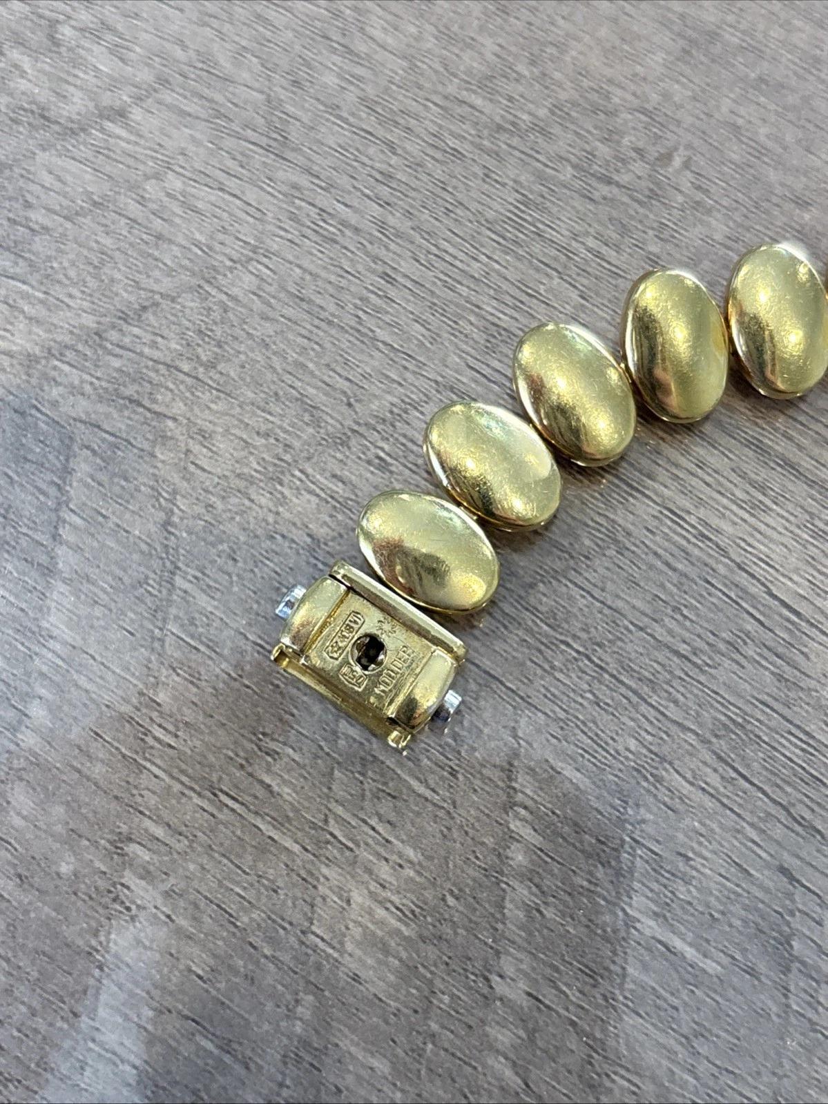 Chimento 18K Yellow Gold Italy Designer Estate 58.16 Grams Oval Dome Necklace In Excellent Condition For Sale In Carmel By The Sea, CA