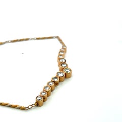 Chimento 18K Yellow Gold Link Necklace with 2.5 Carat Round G-VS Diamonds