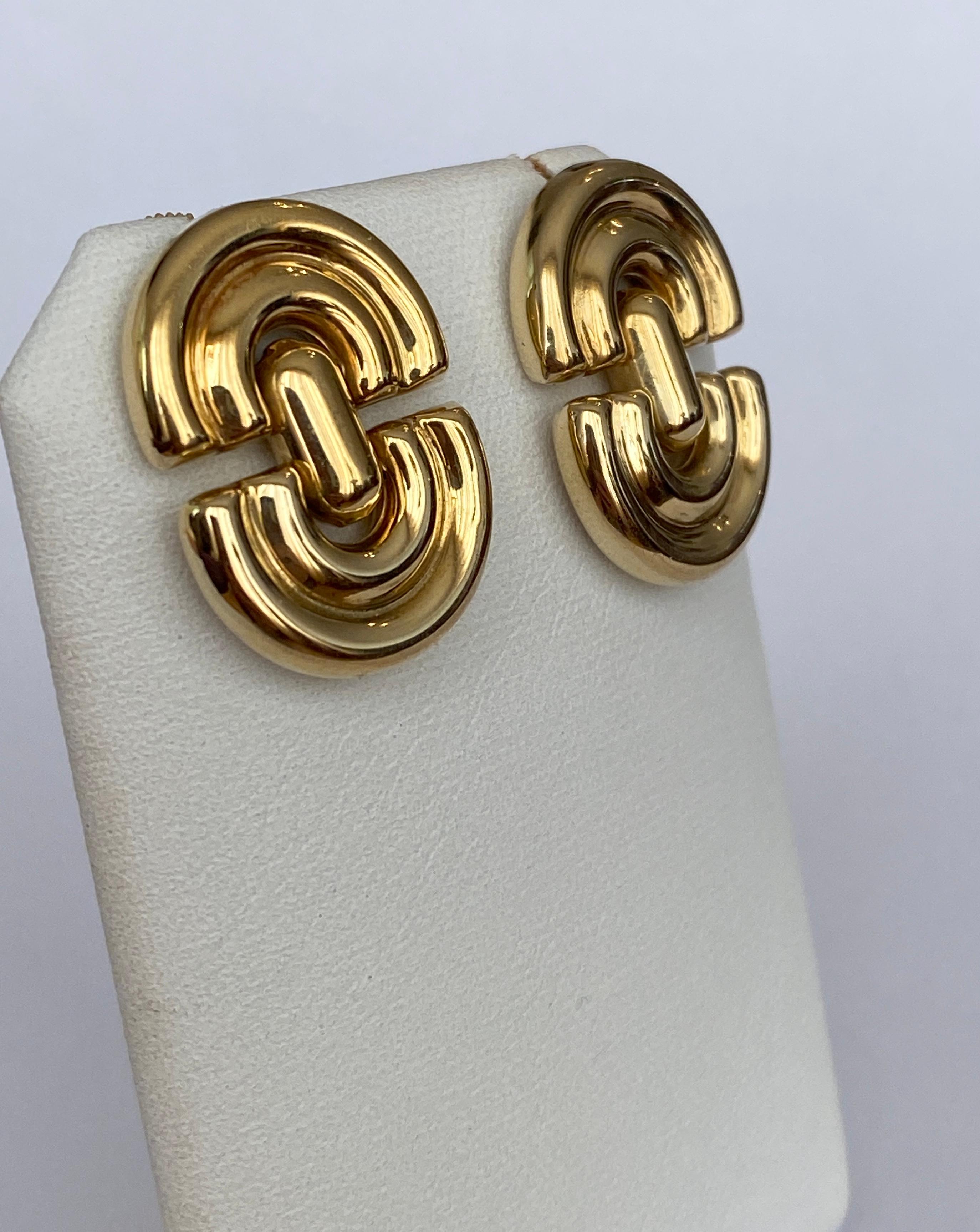 Chimento 18K yellow gold stud earrings In Excellent Condition For Sale In AMSTERDAM, NL
