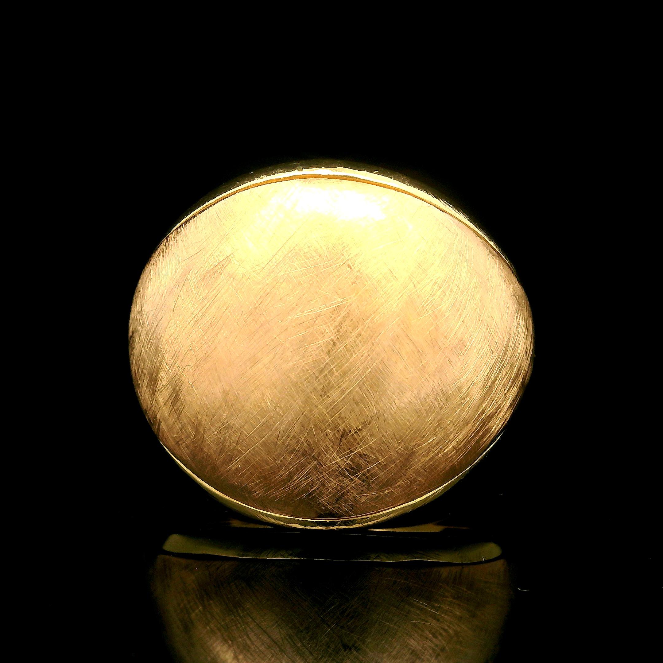 Chimento 18k Yellow & Rose Gold Textured Bombe Statement Ring For Sale 6