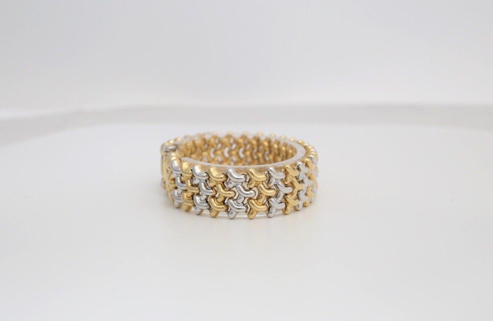 Chimento 18k Gelb- und Weißgold Mesh-Armband, 7,5 Zoll - 27,4g 2