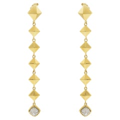 CHIMENTO 18KT Yellow Gold Armillas Secret Hanging Earrings with Diamonds