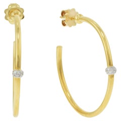 Chimento - Boucles d
oreilles en or jaune 18KT en bambou avec perle en diamant Chimento - Boucles d
oreilles en or jaune 18KT en bambou avec perle en diamant