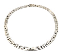 Collana Chimento A Link con diamanti da 2,00 carati totali in oro bianco da 18 carati