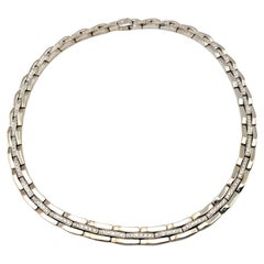 Chimento 2.00 Carat Total Diamond Link Collar Necklace in 18 Karat White Gold