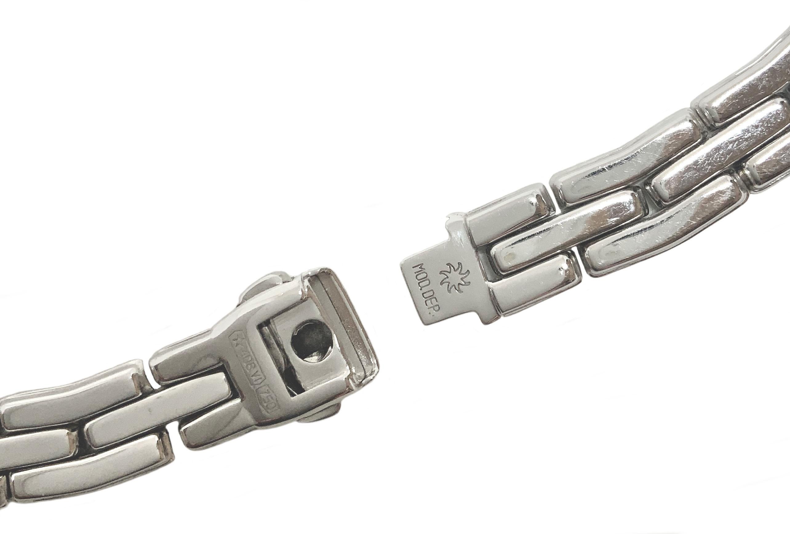 Chimento-Halskette aus 18 Karat Weißgold mit Gelenk und Diamanten 7