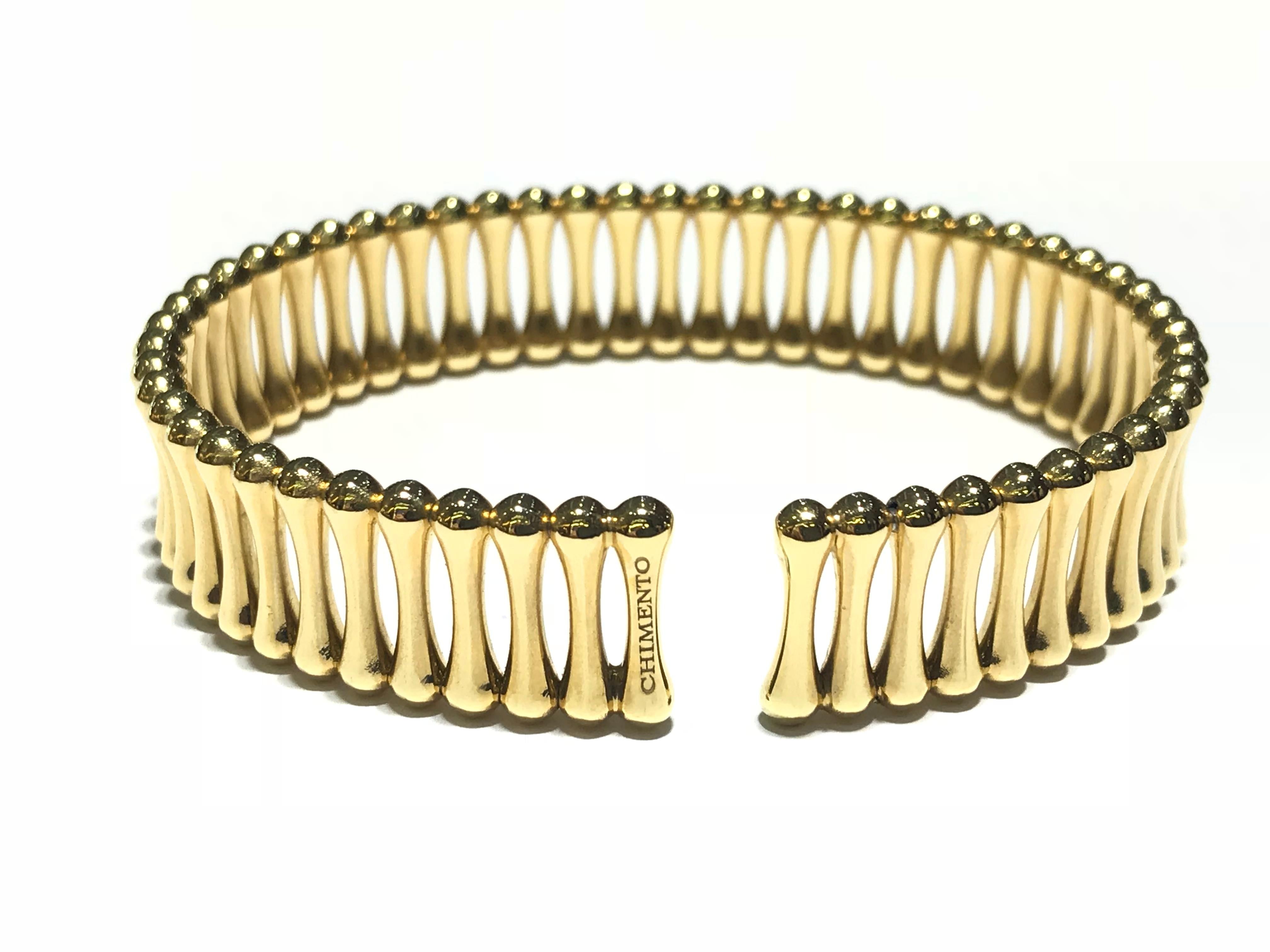 Chimento Bamboo Bangle in 18kt y/g 