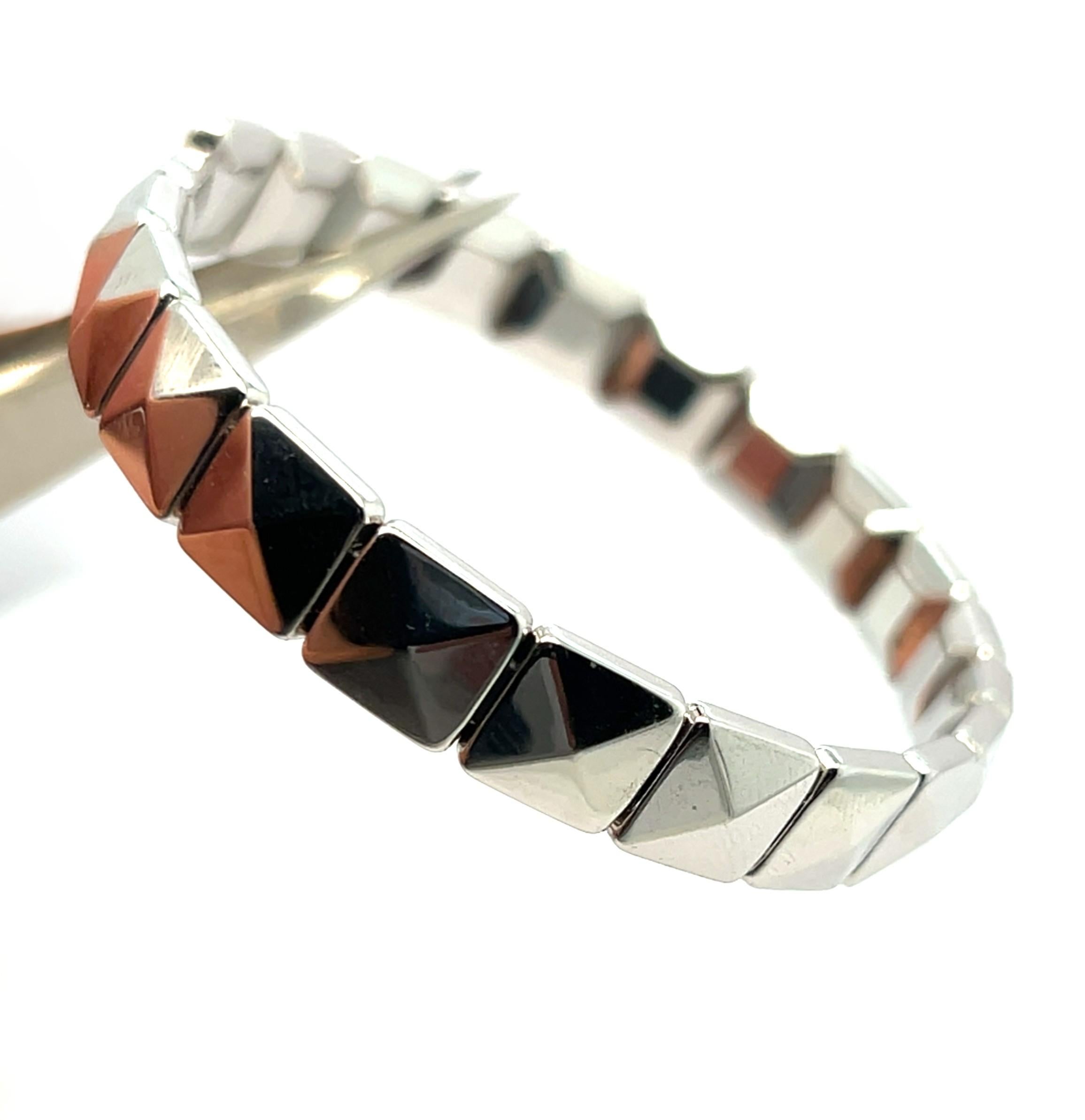Bracelet Chimento moderne en or blanc 18 carats en vente 3