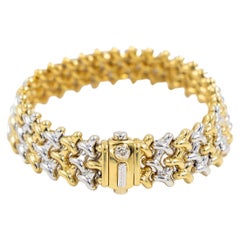 Chimento-Armband aus Gelbgold mit Diamant