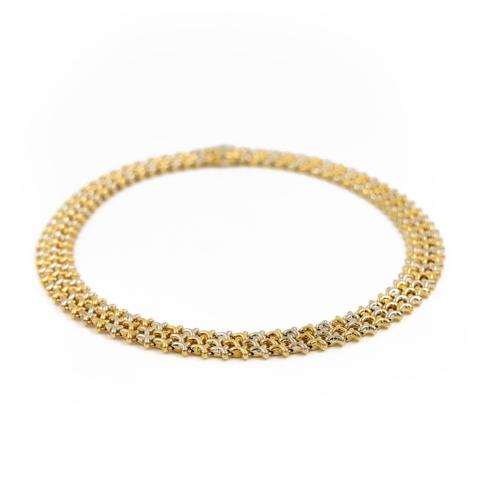Brilliant Cut Chimento Chain Necklace Yellow Gold Diamond For Sale