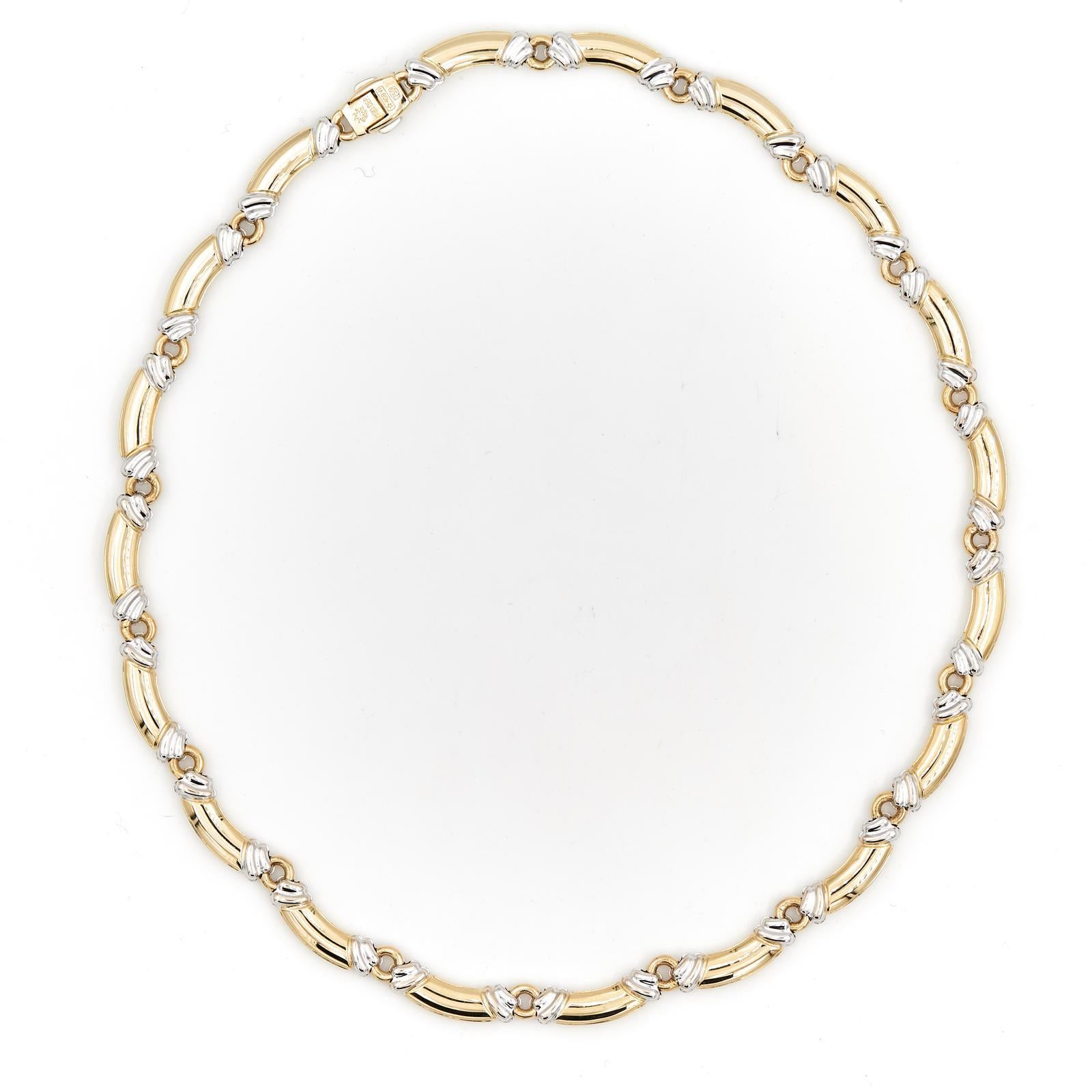 Brilliant Cut Chimento Chain Necklace Yellow Gold Diamond For Sale