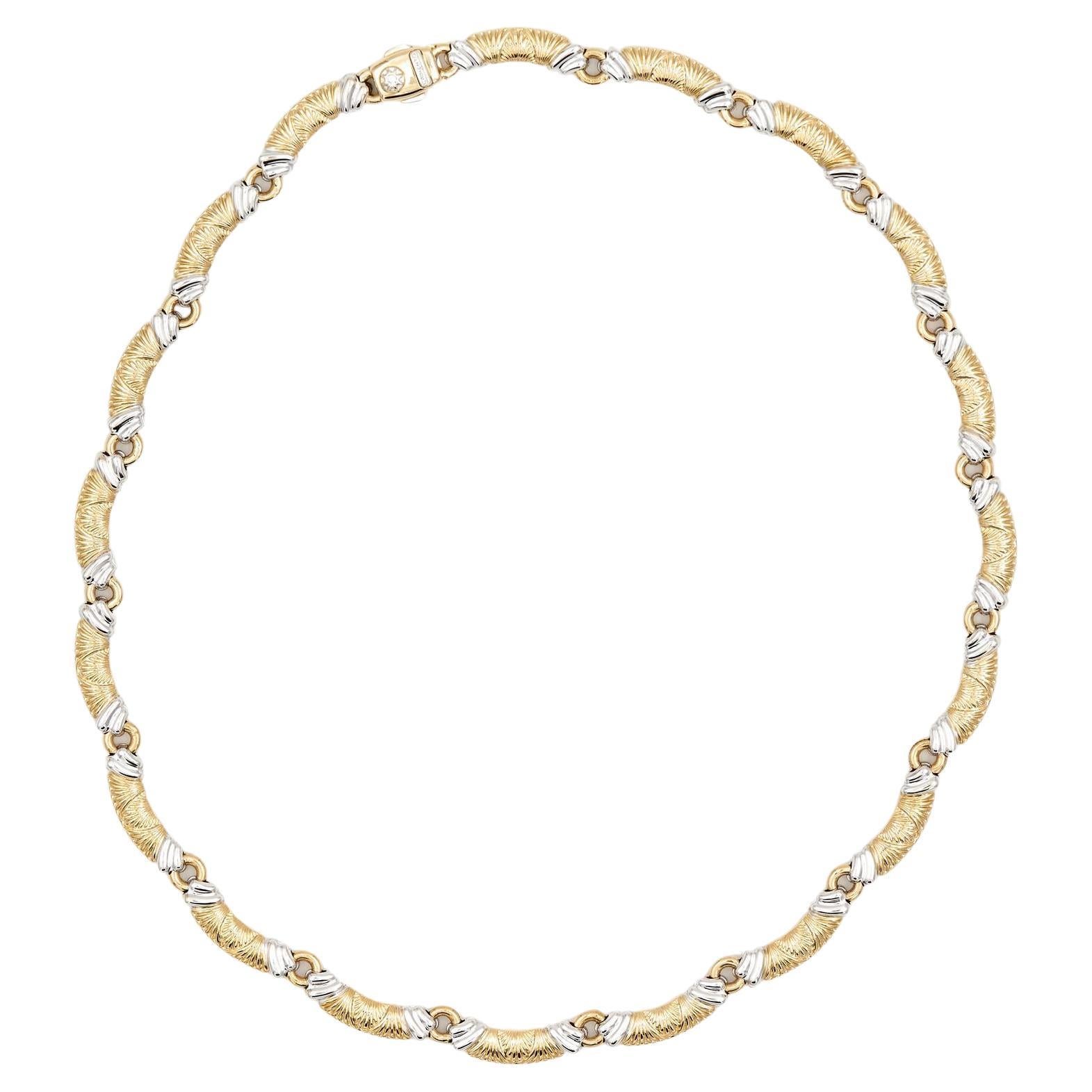 Chimento Chain Necklace Yellow Gold Diamond For Sale
