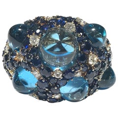Chimento Cocktail Ring with London Blue Topaz