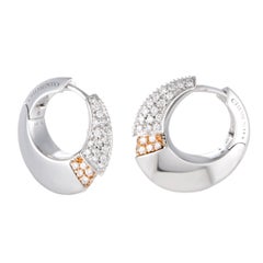 Chimento Desiderio 18K White Gold Diamond Pave Hoop Earrings