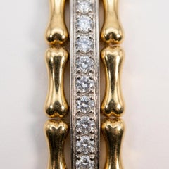 Pulsera de Chimento Diamond con eslabones de bambú en oro amarillo de 18k