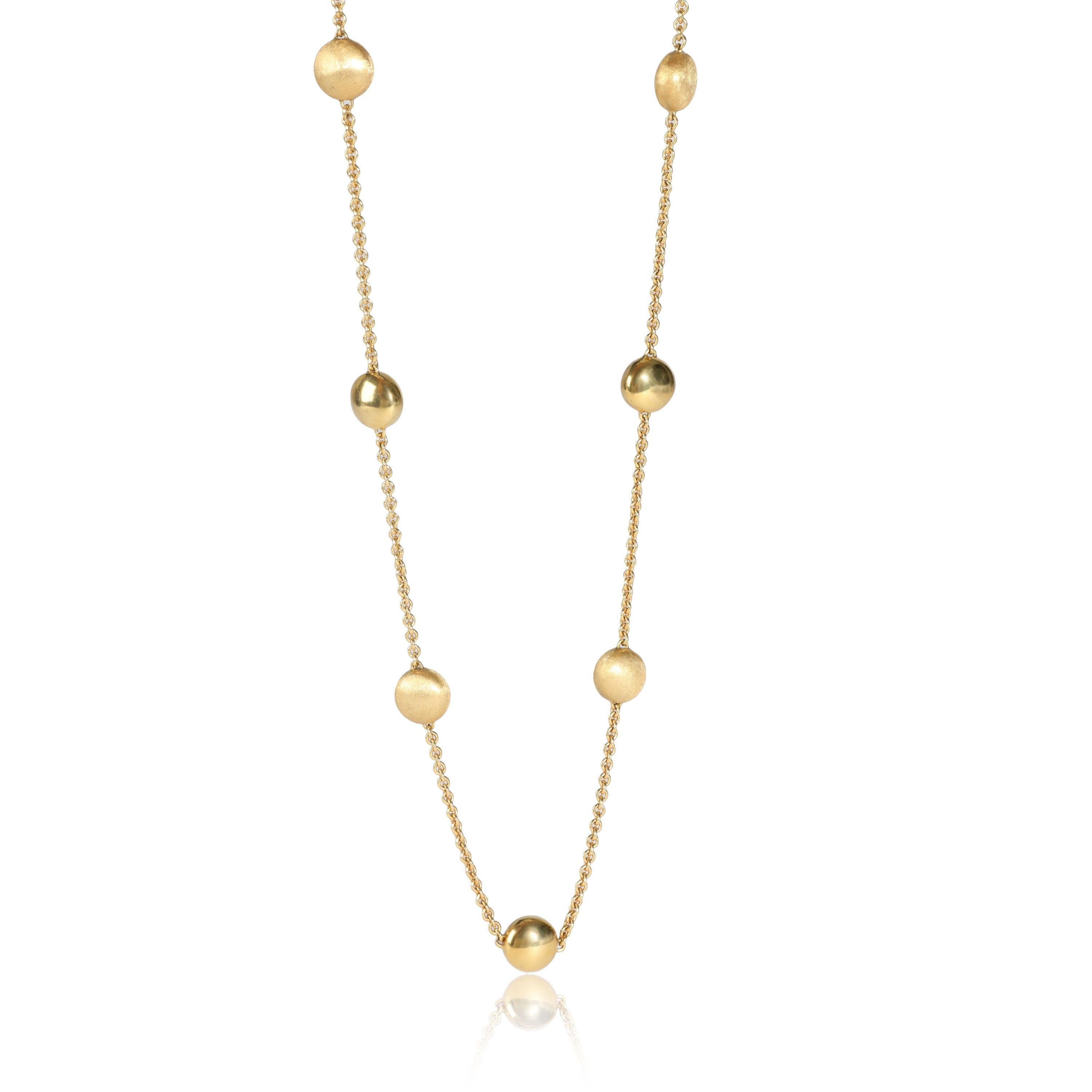 Chimento Diamond Beaded Station Necklace in 18k Yellow Gold 0.01 CTW In Excellent Condition In New York, NY