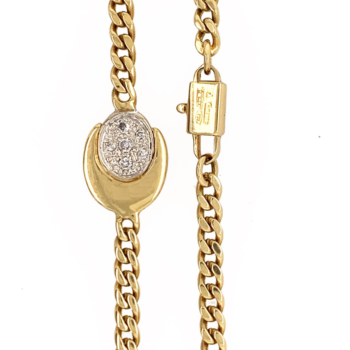 Brilliant Cut Chimento Diamond Gold Necklace