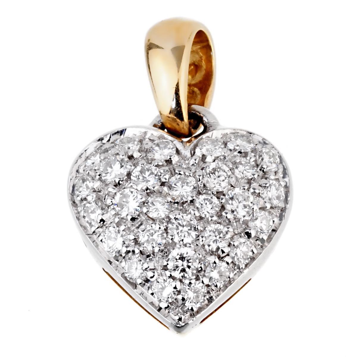 Chimento Diamond Heart Pendant Necklace In New Condition In Feasterville, PA