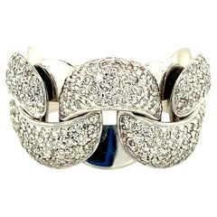 Bague à maillons en or 18 carats et diamants Chimento