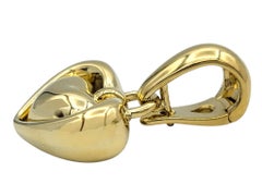 Chimento Double Heart Dangle Pendant in Polished 18 Karat Yellow Gold