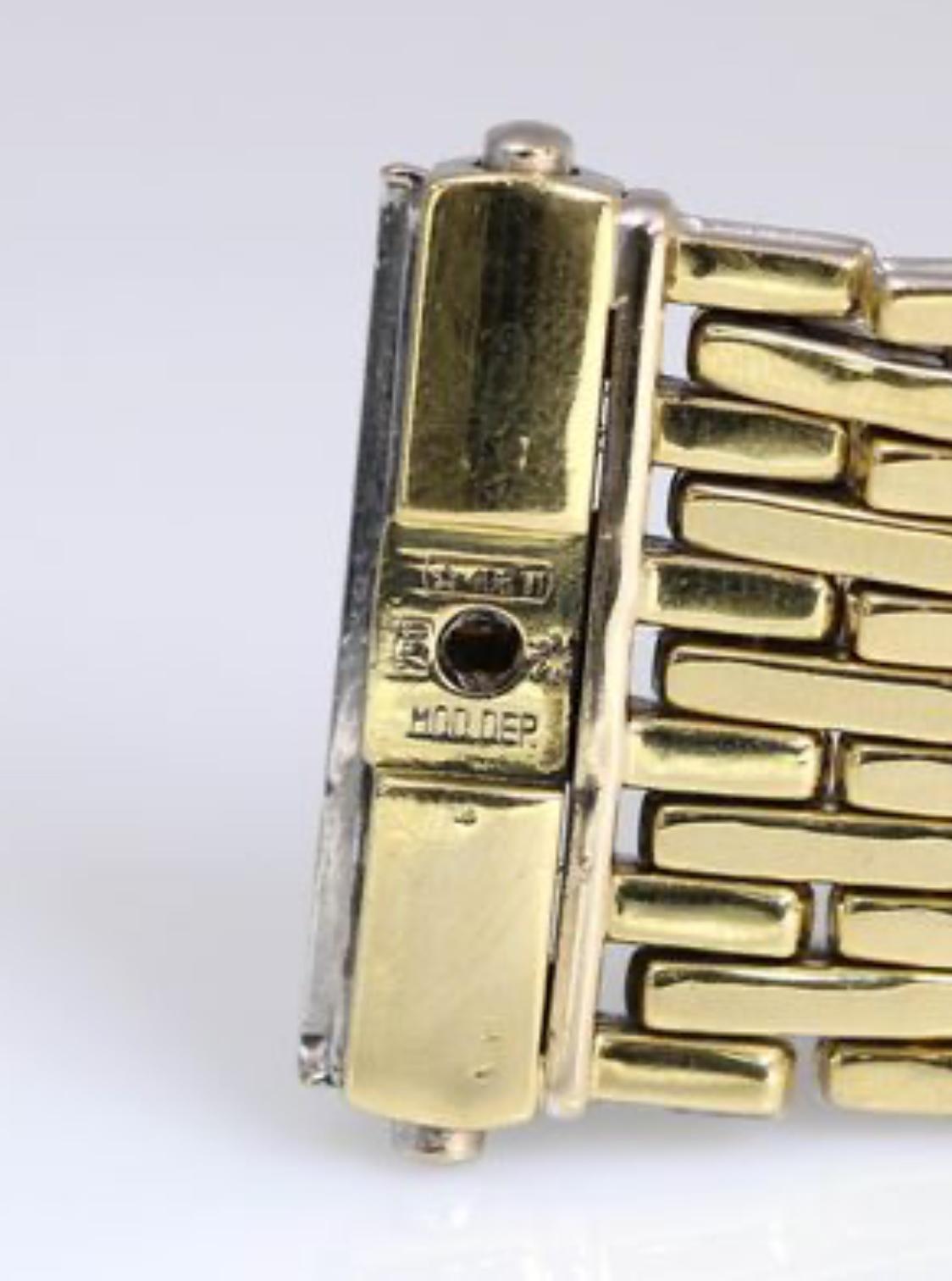 Women's or Men's Chimento Flex 18k Yellow Gold Reversible Bracelet
