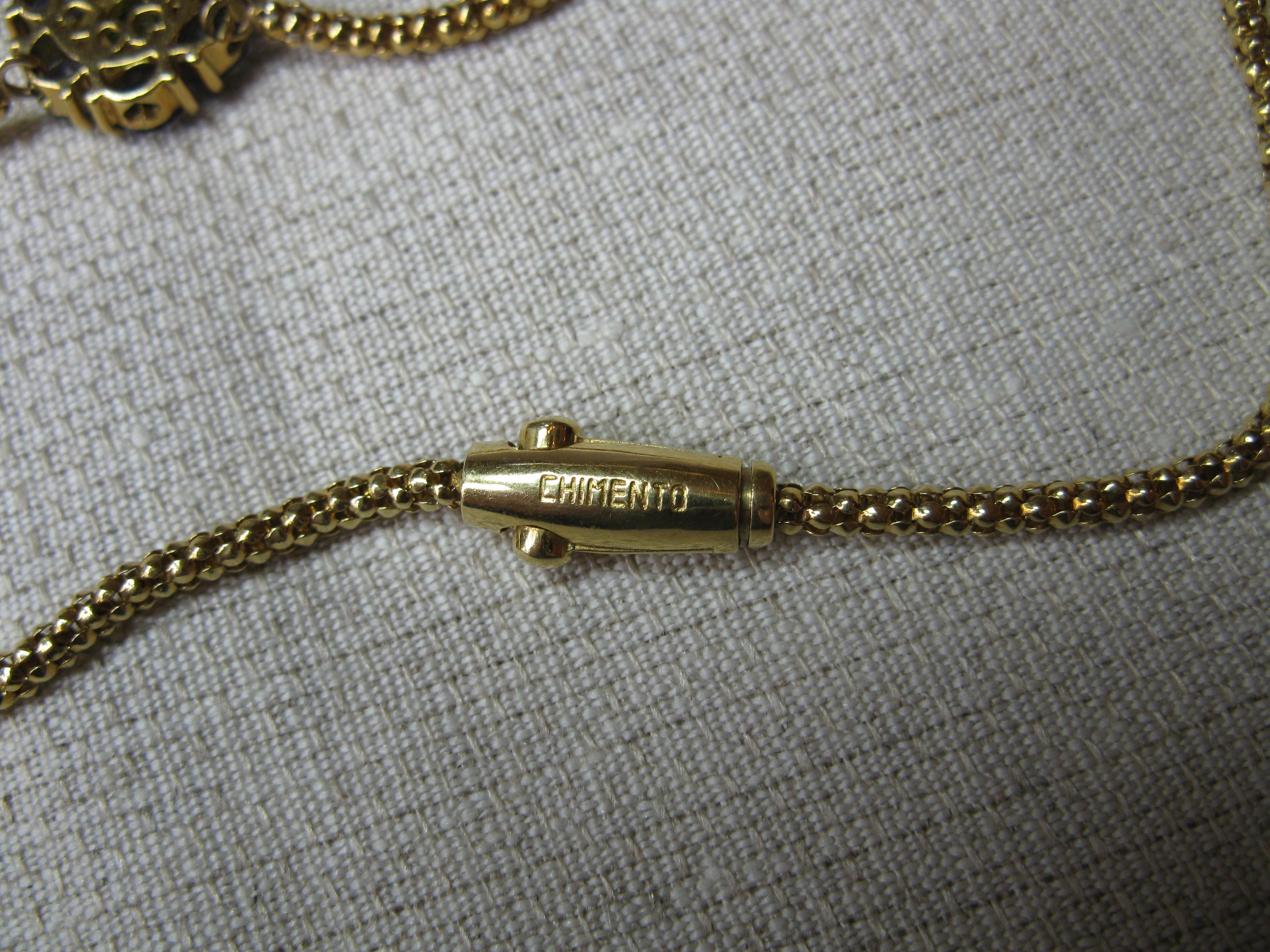 Chimento-Blumen-Halskette Citrin Tansanit Amethyst Peridot 18 Karat Gold Modern im Angebot 4