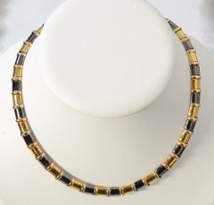 Chimento Gold and Blackened Silver Choker Necklace